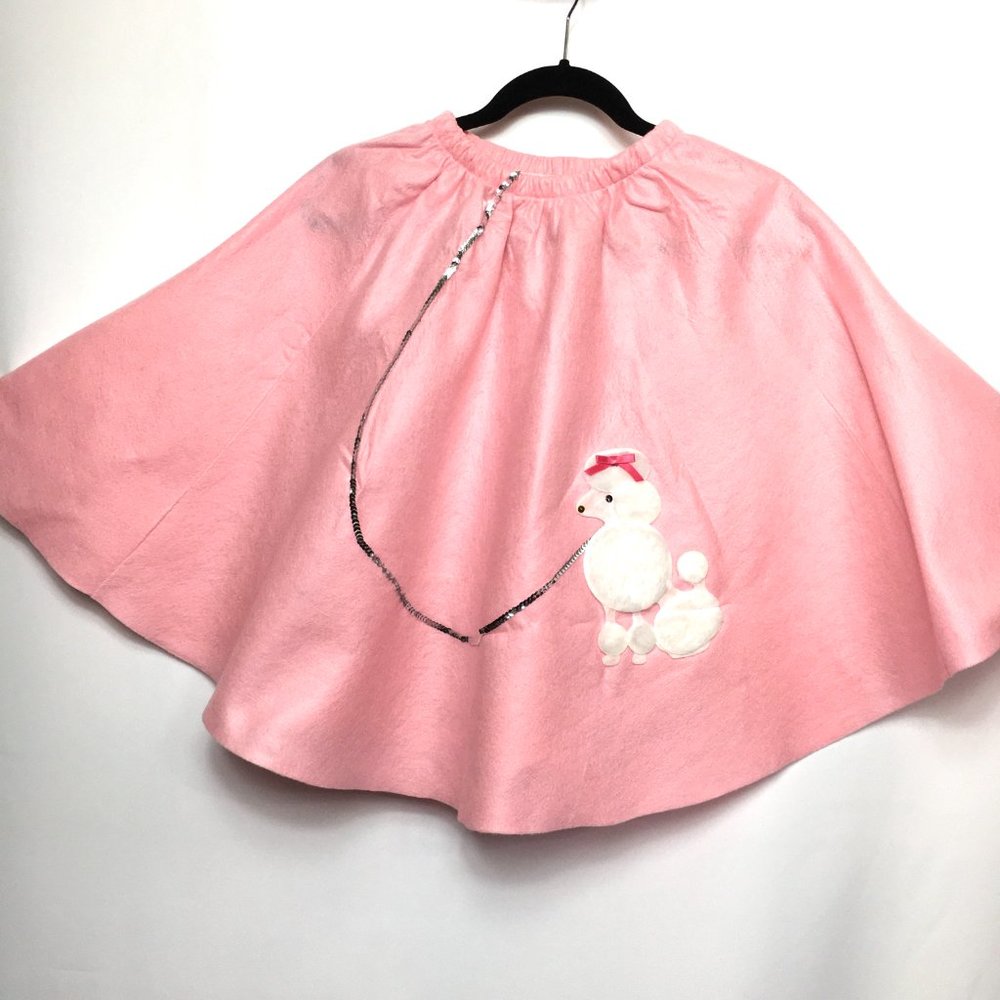 50’s Pink Poodle Felt Skirt Childs New Old Stock NWOT - Picture 3 of 6